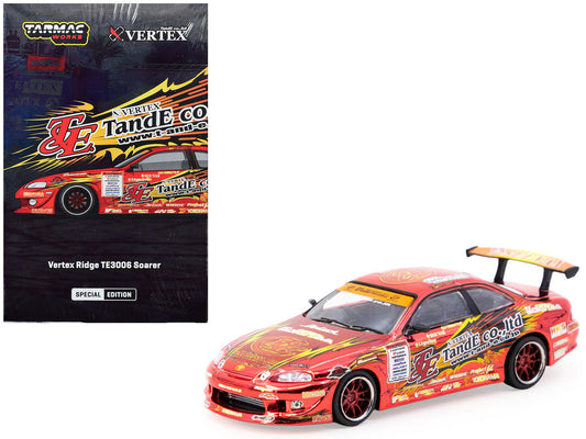 Toyota VERTEX Ridge TE3006 Soarer RHD (Right Hand Drive) Chrome Red with Graphics "Tokyo Auto Salon 2026" "Global64" Series 1/64 Diecast Model Car by Tarmac Works by Tarmac Works