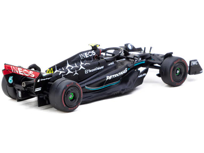 Mercedes-AMG F1 W14 E Performance #44 Lewis Hamilton Pole Position Formula One F1 "Hungarian GP" (2023) "Global64" Series 1/64 Diecast Model Car by Tarmac Works by Tarmac Works