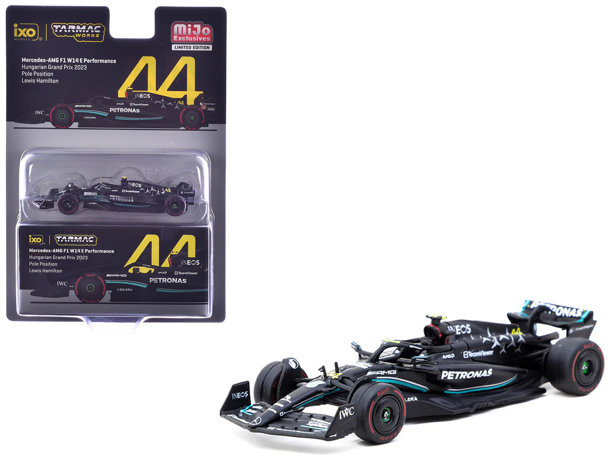 Mercedes-AMG F1 W14 E Performance #44 Lewis Hamilton Pole Position Formula One F1 "Hungarian GP" (2023) "Global64" Series 1/64 Diecast Model Car by Tarmac Works by Tarmac Works