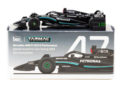 Mercedes-AMG F1 W14 E Performance #47 Mick Schumacher Formula One F1 "Spanish GP Tyre Testing" (2023) with Pit Board "Global64" Series 1/64 Diecast Model by Tarmac Works by Tarmac Works