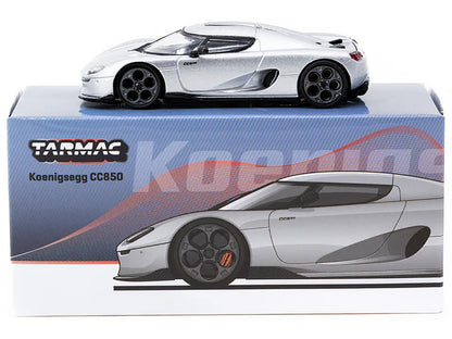 Koenigsegg CC850 Silver Metallic "Global64" Series 1/64 Diecast Model by Tarmac Works by Tarmac Works
