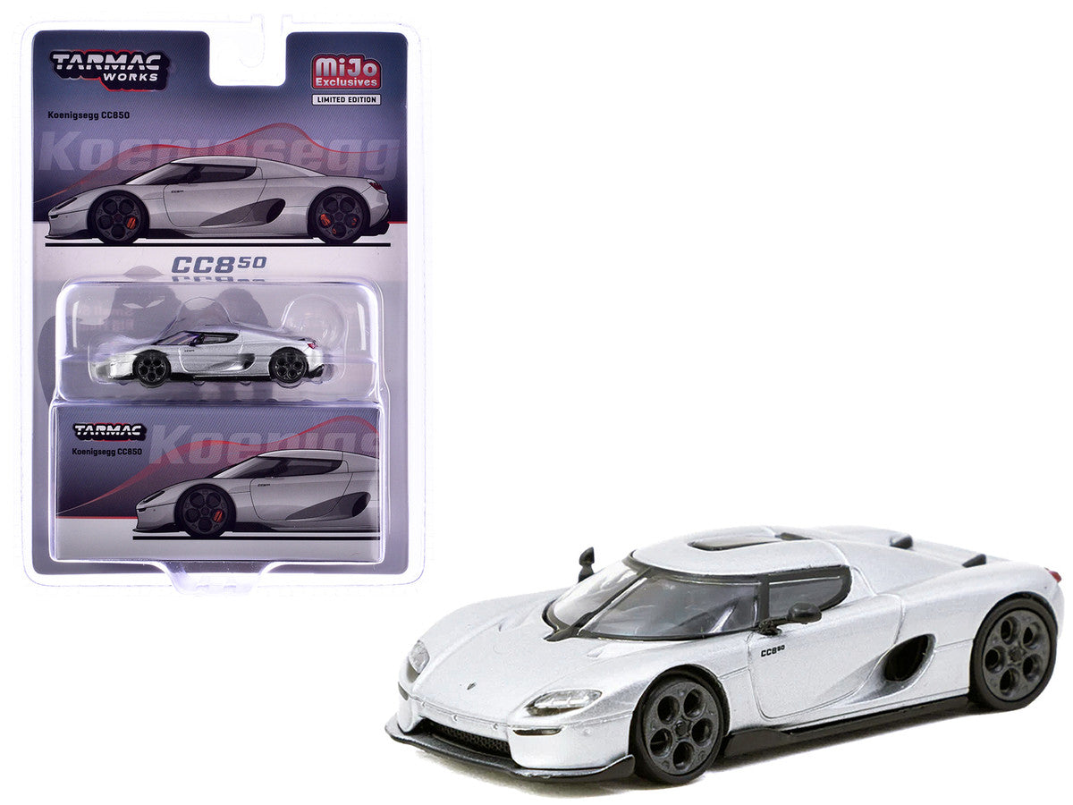 Koenigsegg CC850 Silver Metallic "Global64" Series 1/64 Diecast Model by Tarmac Works by Tarmac Works