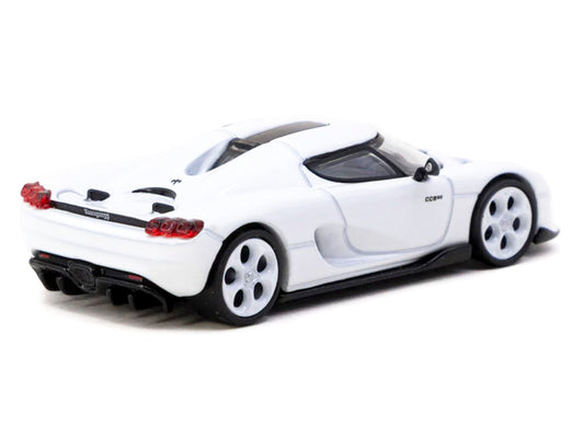 Koenigsegg CC850 White with Tarmac Cards "Global64" Series 1/64 Diecast Model by Tarmac Works by Tarmac Works