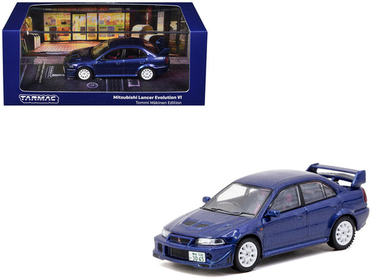 Mitsubishi Lancer Evolution VI RHD (Right Hand Drive) "Tommi Makinen Edition" Blue Metallic "Road64" Series 1/64 Diecast Model by Tarmac Works by Tarmac Works