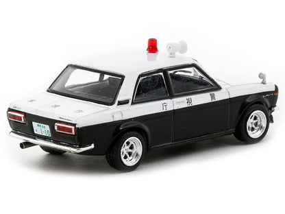 Datsun 510 "Japanese Police" Black and White "Road64" Series 1/64 Diecast Model Car by Tarmac Works by Tarmac Works