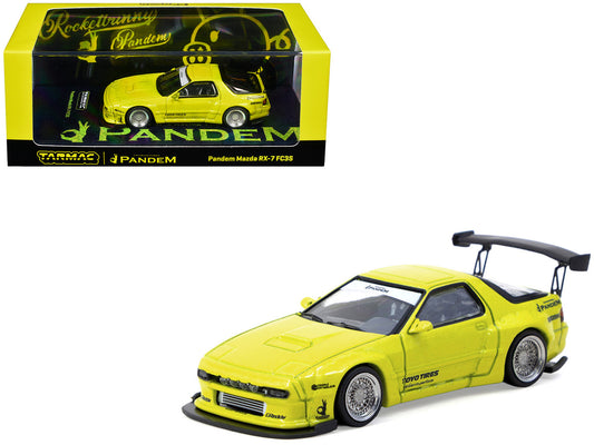 Mazda RX-7 FC3S Pandem Yellow Metallic "Road64" Series 1/64 Diecast Model Car by Tarmac Works by Tarmac Works