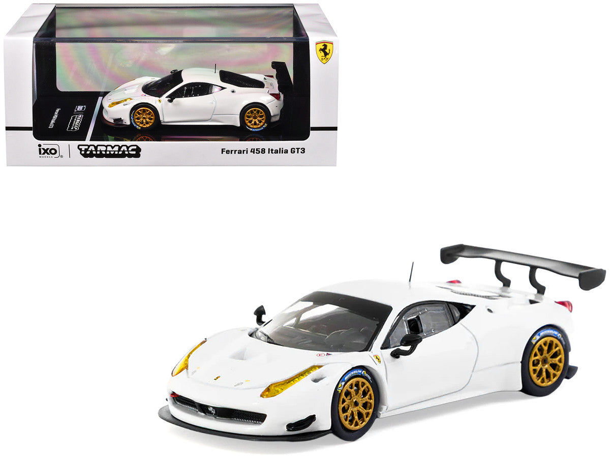 Ferrari 458 Italia GT3 White with Gold Wheels "Road64" Series 1/64 Diecast Model Car by Tarmac Works by Tarmac Works