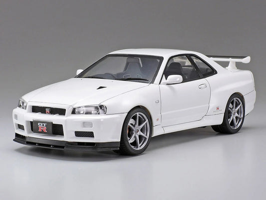 Model Kit Nissan Skyline GT-R (R34) V-Spec II 1/24 Scale Model by Tamiya-0