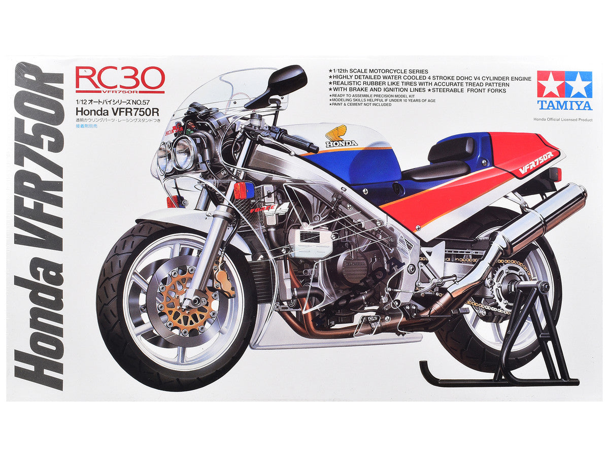 Model Kit Honda VFR750R Motorcycle 1/12 Scale Model by Tamiya-0