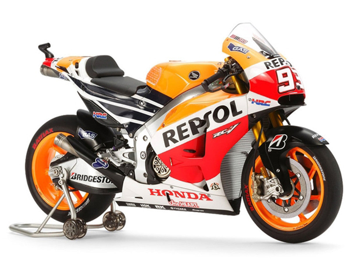 Model Kit Honda RC213V Motorcycle #93 Marc Marquez "Repsol Honda" Winner "Moto GP Championship" (2014) 1/12 Scale Model by Tamiya-1