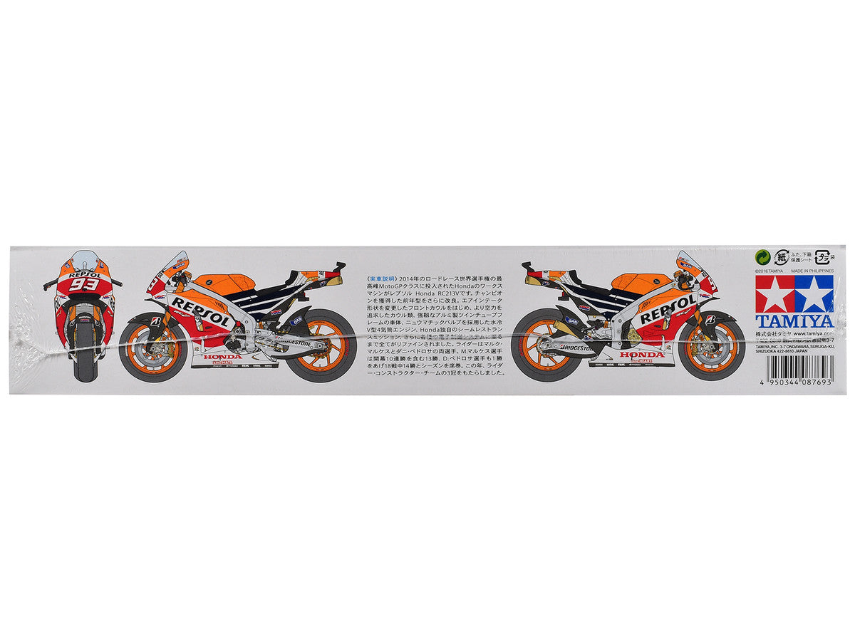 Model Kit Honda RC213V Motorcycle #93 Marc Marquez "Repsol Honda" Winner "Moto GP Championship" (2014) 1/12 Scale Model by Tamiya-3