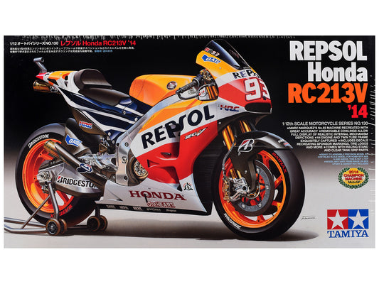 Model Kit Honda RC213V Motorcycle #93 Marc Marquez "Repsol Honda" Winner "Moto GP Championship" (2014) 1/12 Scale Model by Tamiya-0