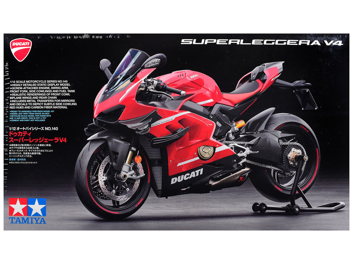 Model Kit Ducati Superleggera V4 Motorcycle 1/12 Scale Model by Tamiya by Tamiya