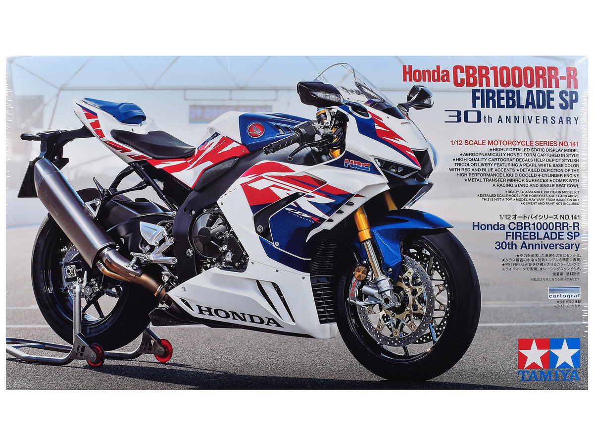 Model Kit Honda CBR1000RR-R Fireblade SP "30th Anniversary" Motorcycle 1/12 Scale Model by Tamiya-0