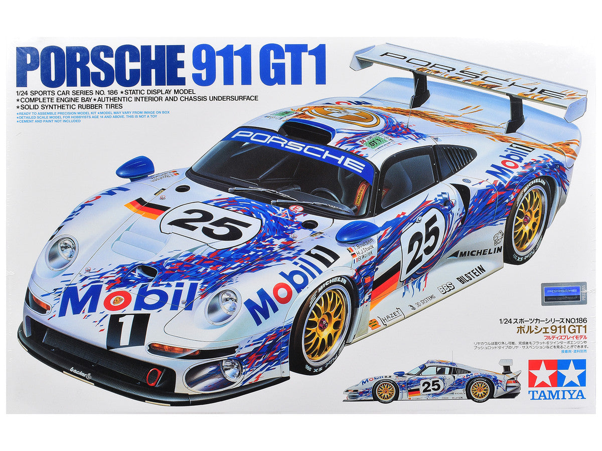 Model Kit Porsche 911 GT1 "24 Hours of Le Mans" (1996) 1/24 Scale Model by Tamiya-0