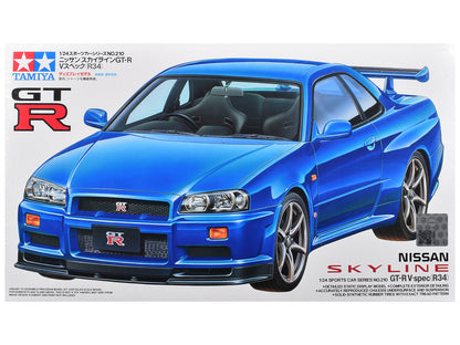 Model Kit Nissan Skyline GT-R V-Spec (R34) 1/24 Scale Model by Tamiya-0
