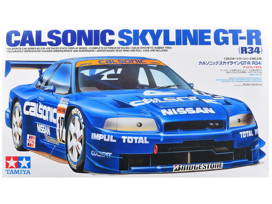 Model Kit Nissan Skyline GT-R (R34) "Calsonic" 1/24 Scale Model by Tamiya by Tamiya