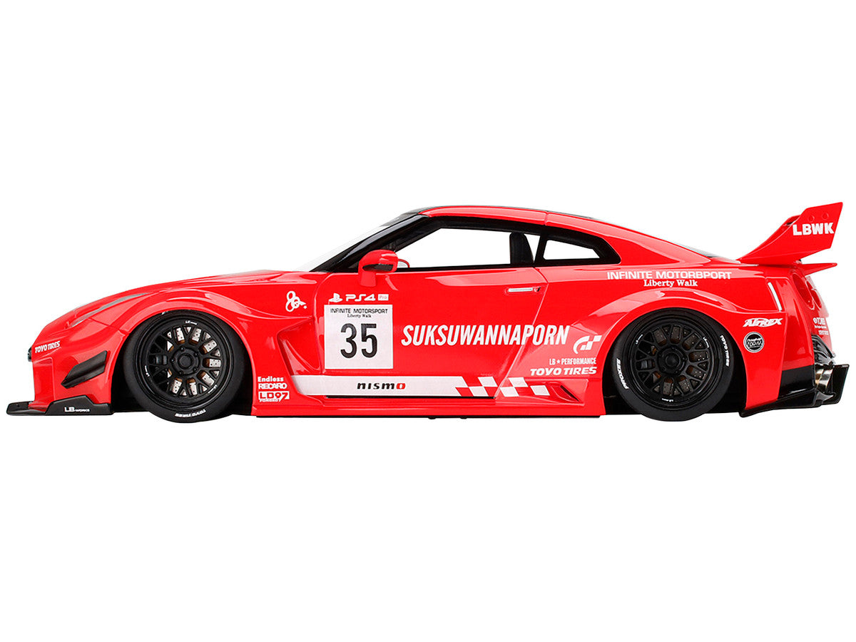Nissan 35GT-RR Ver. 1 LB-Silhouette WORKS GT RHD (Right Hand Drive) #35 Infinite Motorsport 1/18 Model Car by Top Speed by Top Speed