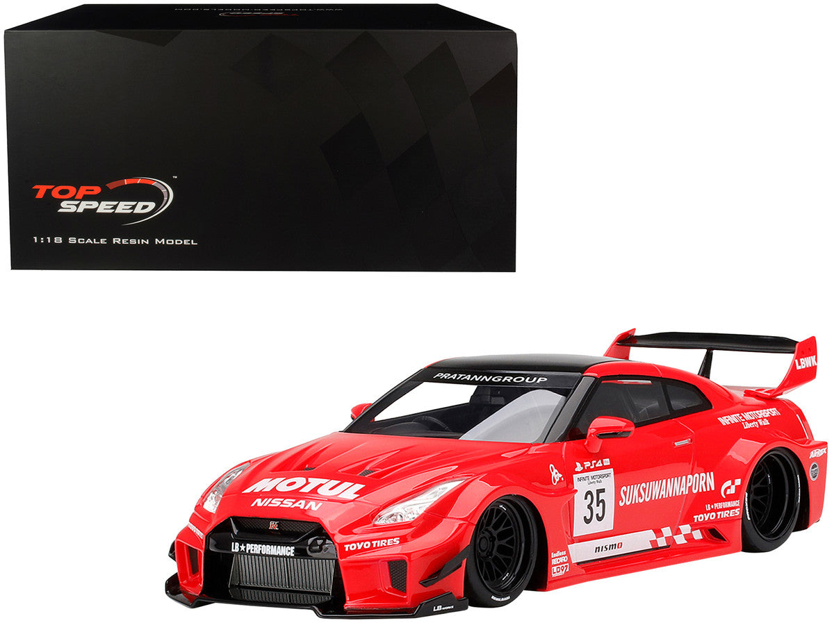 Nissan 35GT-RR Ver. 1 LB-Silhouette WORKS GT RHD (Right Hand Drive) #35 Infinite Motorsport 1/18 Model Car by Top Speed by Top Speed