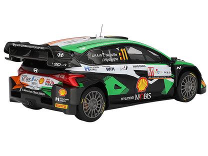 Hyundai i20 N Rally1 Hybrid #11 Thierry Neuville - Martijn Wydaeghe "Hyundai Shell Mobis WRT" Winner "Rally Croatia Power Stage" (2023) 1/18 Model Car by Top Speed by Top Speed