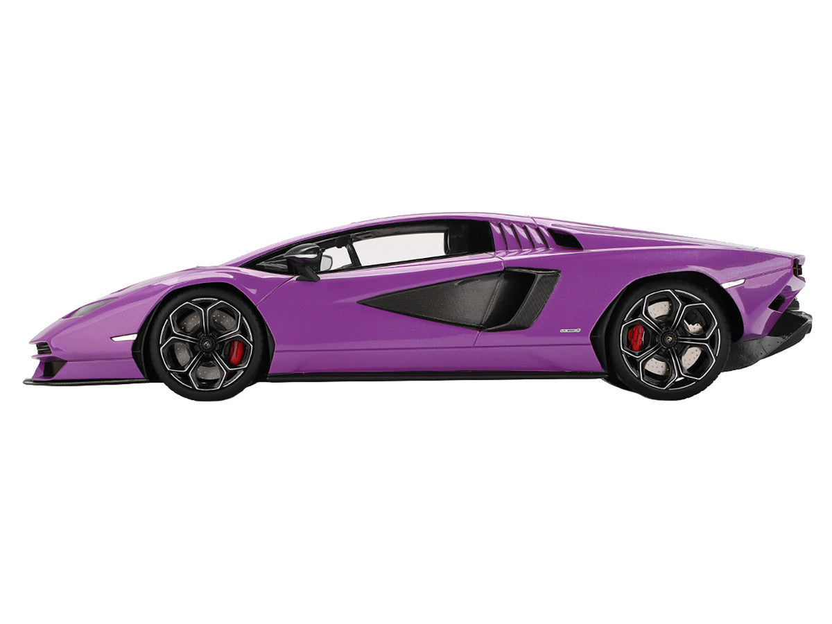 Lamborghini Countach LPI 800-4 Viola 30th Purple Metallic 1/18 Model Car by Top Speed by Top Speed