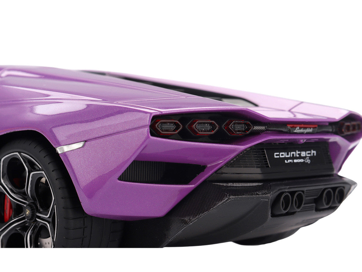 Lamborghini Countach LPI 800-4 Viola 30th Purple Metallic 1/18 Model Car by Top Speed by Top Speed