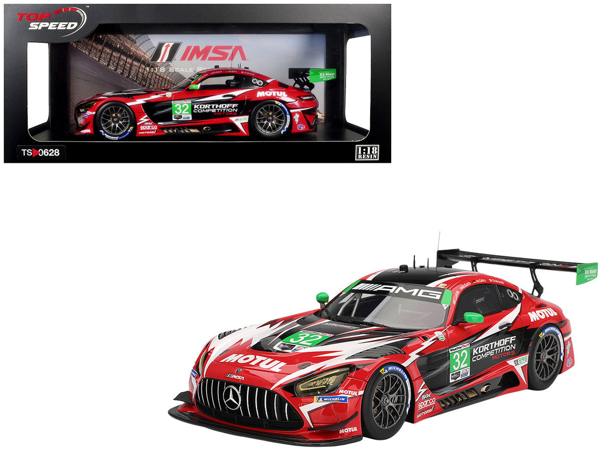 Mercedes-AMG GT3 EVO #32 Maximilian Gotz - Kenton Koch - Seth Lucas - Daniel Morad "Korthoff Competition Motors" IMSA "24 Hours of Daytona" (2025) 1/18 Model Car by Top Speed by Top Speed