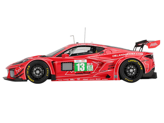 Chevrolet Corvette Z06 GT3.R #13 Matt Bell - Orey Fidani - Lars Kern "AWA Racing" "24 Hours of Le Mans" (2025) 1/18 Model Car by Top Speed by Top Speed
