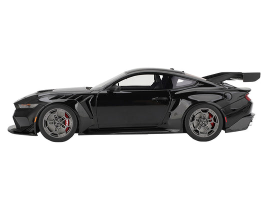 Ford Mustang GTD Shadow Black with Red Stripe 1/18 Model Car by Top Speed by Top Speed