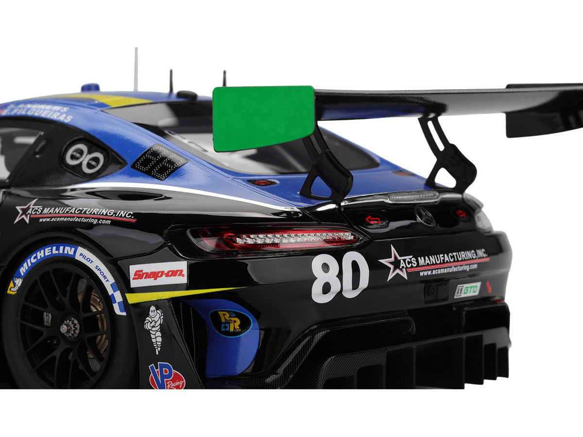 Mercedes-AMG GT3 EVO #80 Scott Andrews - Ralf Aron - Eric Filgueiras - Dan Knox "Lone Star Racing" IMSA "24 Hours of Daytona" (2025) 1/18 Model Car by Top Speed by Top Speed