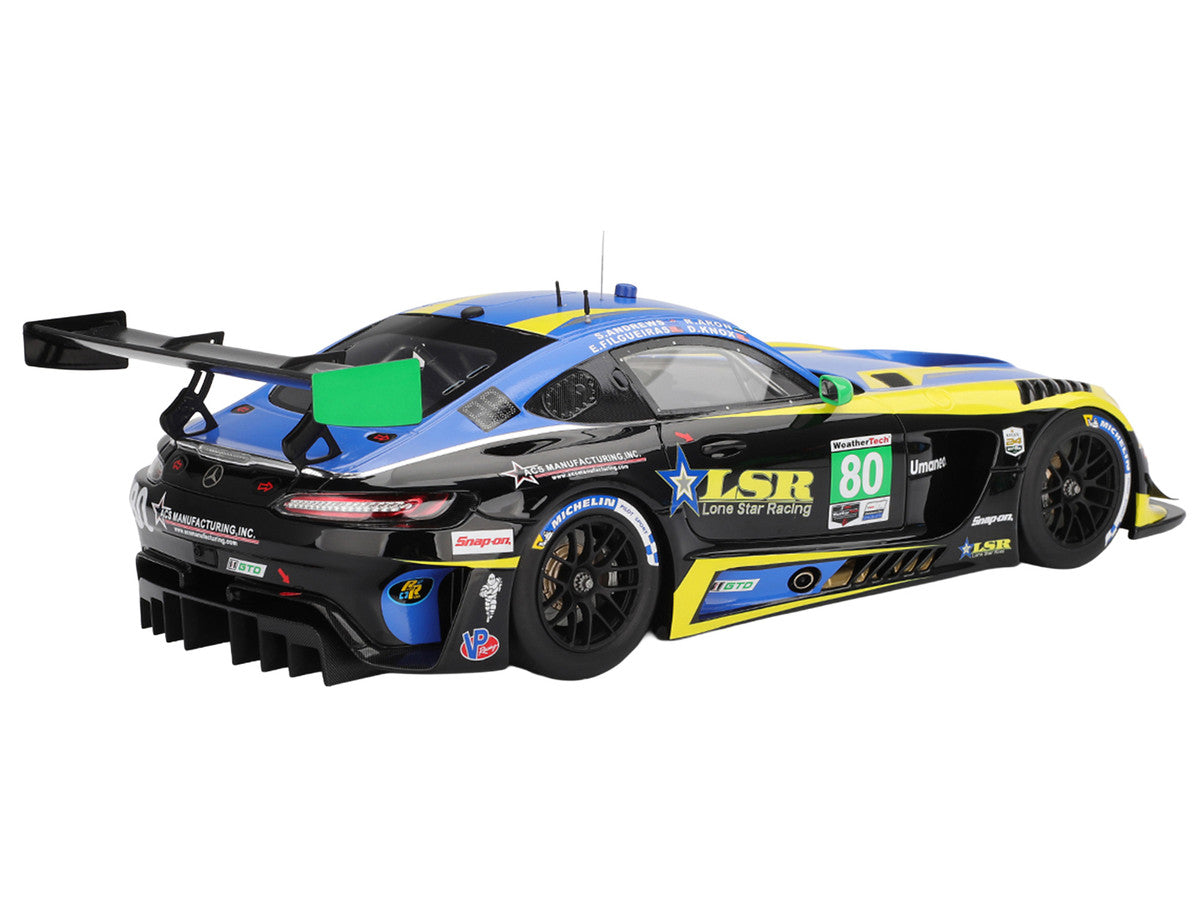 Mercedes-AMG GT3 EVO #80 Scott Andrews - Ralf Aron - Eric Filgueiras - Dan Knox "Lone Star Racing" IMSA "24 Hours of Daytona" (2025) 1/18 Model Car by Top Speed by Top Speed