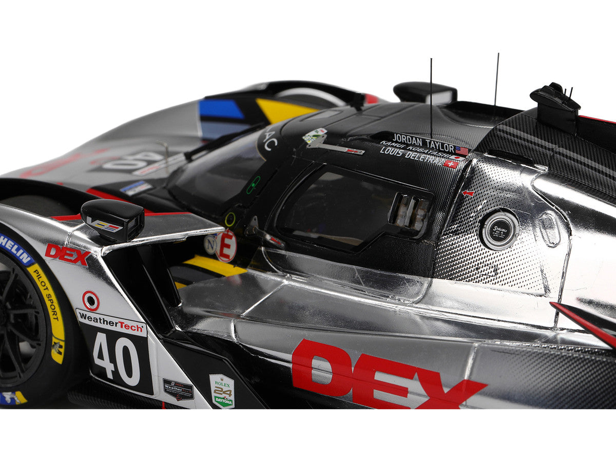 Cadillac V-Series.R #40 Louis Deletraz - Kamui Kobayashi - Jordan Taylor "Cadillac Wayne Taylor Racing" IMSA "24 Hours of Daytona" (2025) 1/18 Model Car by Top Speed by Top Speed
