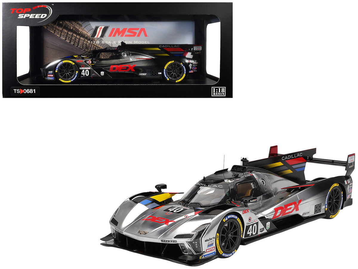 Cadillac V-Series.R #40 Louis Deletraz - Kamui Kobayashi - Jordan Taylor "Cadillac Wayne Taylor Racing" IMSA "24 Hours of Daytona" (2025) 1/18 Model Car by Top Speed by Top Speed