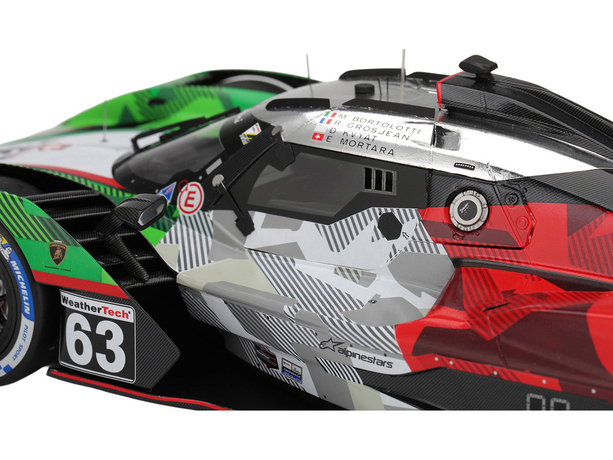 Lamborghini SC63 #63 Mirko Bortolotti - Romain Grosjean - Daniil Kvyat - Edoardo Mortara "Automobili Lamborghini Squadra Corse" IMSA "24 Hours of Daytona" (2025) 1/18 Model Car by Top Speed by Top Speed