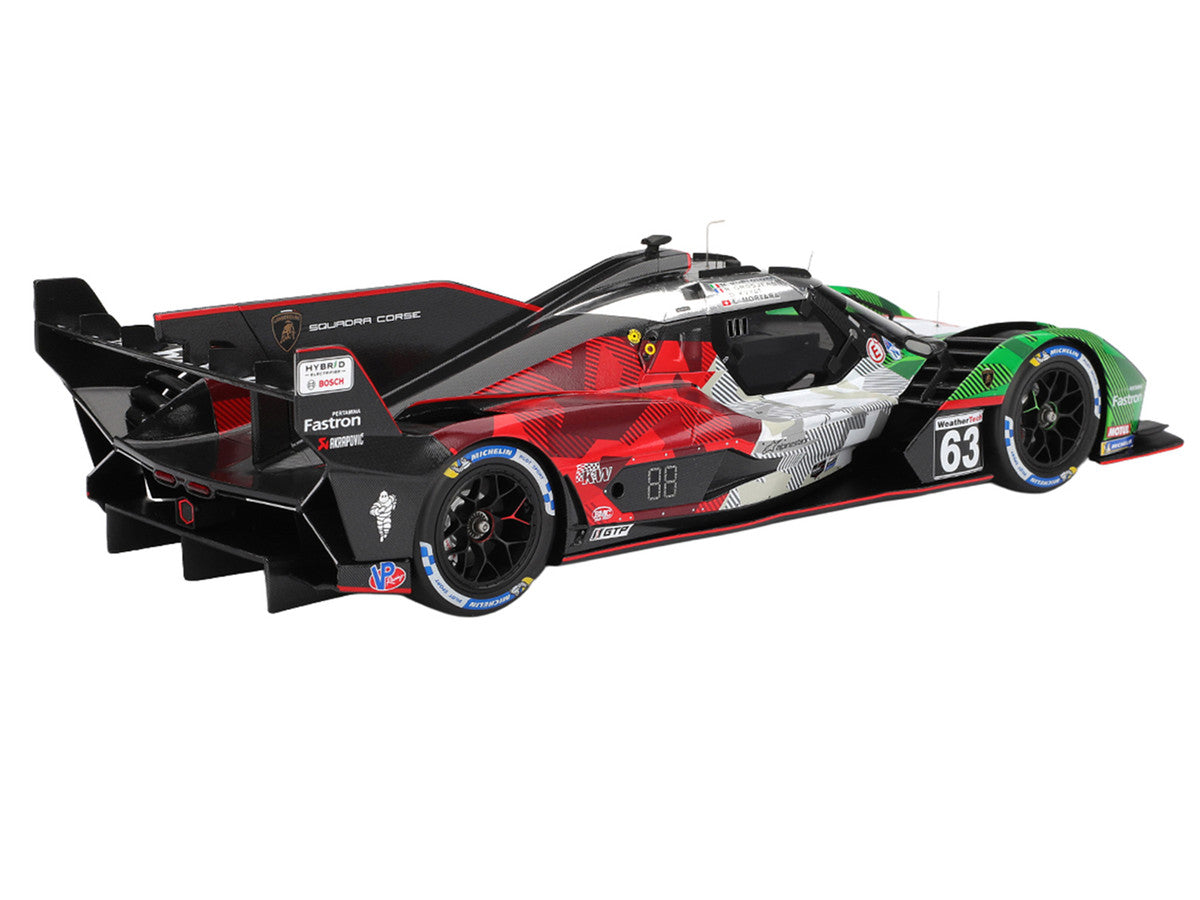 Lamborghini SC63 #63 Mirko Bortolotti - Romain Grosjean - Daniil Kvyat - Edoardo Mortara "Automobili Lamborghini Squadra Corse" IMSA "24 Hours of Daytona" (2025) 1/18 Model Car by Top Speed by Top Speed