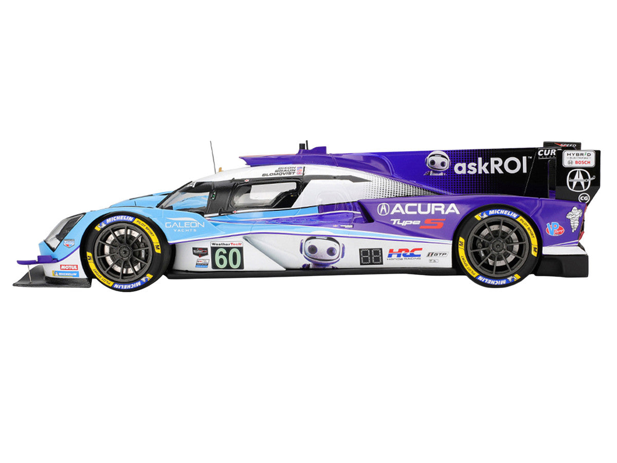 Acura ARX-06 GTP #60 Tom Blomqvist - Colin Braun - Scott Dixon "Acura Meyer Shank Racing with Curb-Agajanian" IMSA "12 Hours of Sebring" (2025) 1/18 Model Car by Top Speed by Top Speed