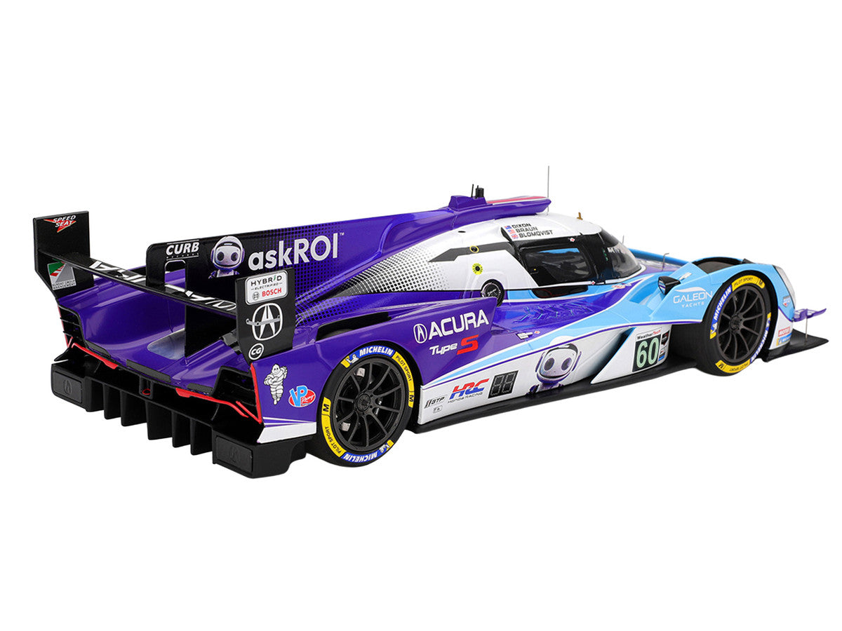 Acura ARX-06 GTP #60 Tom Blomqvist - Colin Braun - Scott Dixon "Acura Meyer Shank Racing with Curb-Agajanian" IMSA "12 Hours of Sebring" (2025) 1/18 Model Car by Top Speed by Top Speed