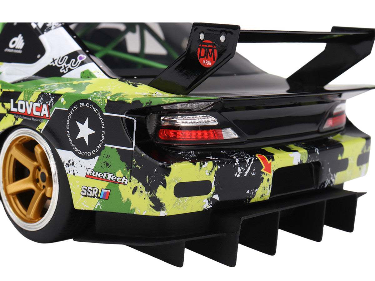 Nissan LB-Super Silhouette S15 SILVIA RHD (Right Hand Drive) #555 V2 Yukio Fausto "Formula Drift Japan" (2024) 1/18 Model Car by Top Speed-3