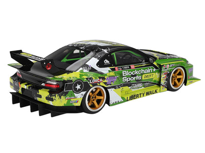 Nissan LB-Super Silhouette S15 SILVIA RHD (Right Hand Drive) #555 V2 Yukio Fausto "Formula Drift Japan" (2024) 1/18 Model Car by Top Speed-4
