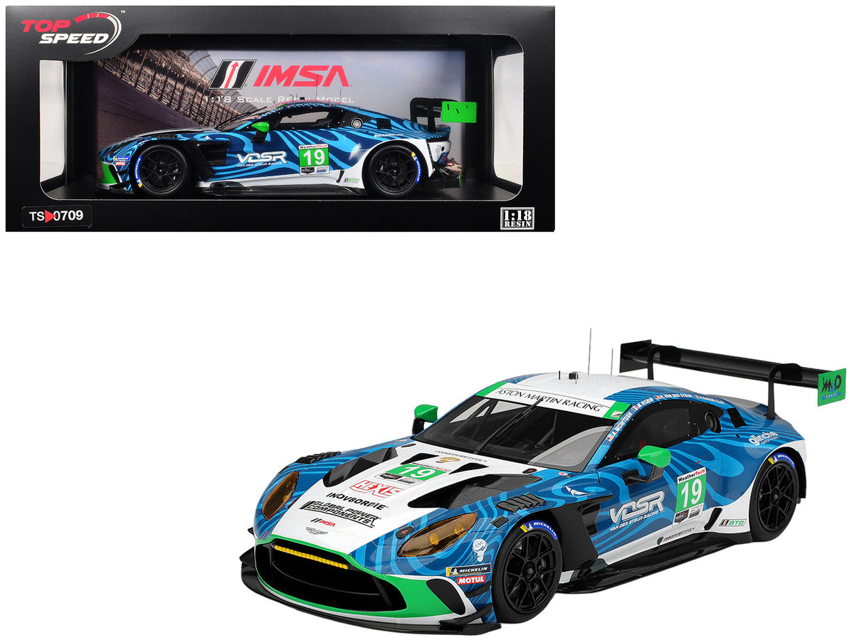 Aston Martin Vantage GT3 EVO #19 Valentin Hasse-Clot - Anthony McIntosh - Maxime Robin - Rory van der Steur "van der Steur Racing" IMSA "24 Hours of Daytona" (2025) 1/18 Model Car by Top Speed by Top Speed