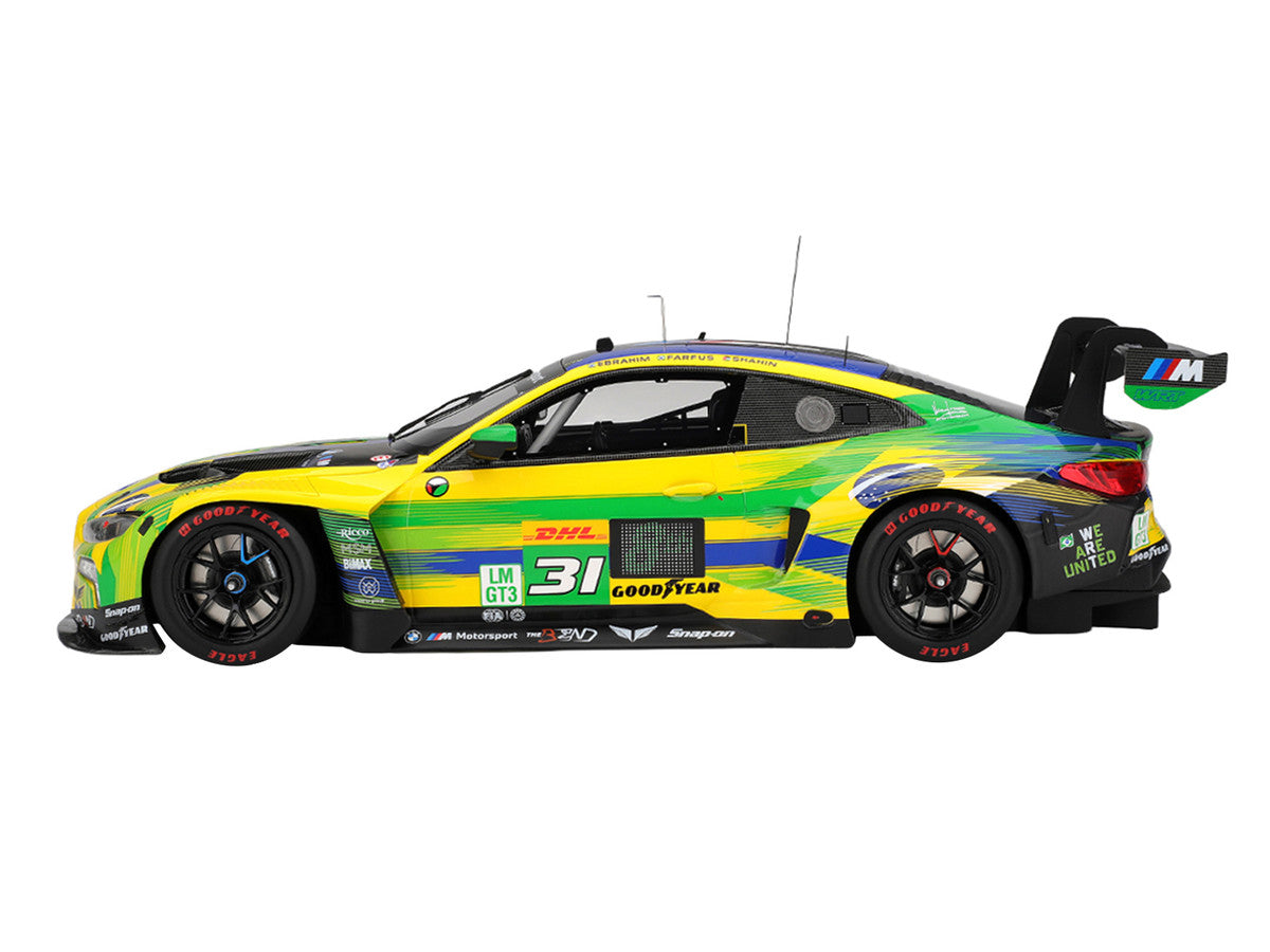 BMW M4 GT3 EVO #31 Pedro Ebrahim - Augusto Farfus - Yasser Shahin "The Bend Team WRT" WEC "6 Hours of Sao Paulo" (2025) 1/18 Model Car by Top Speed-2