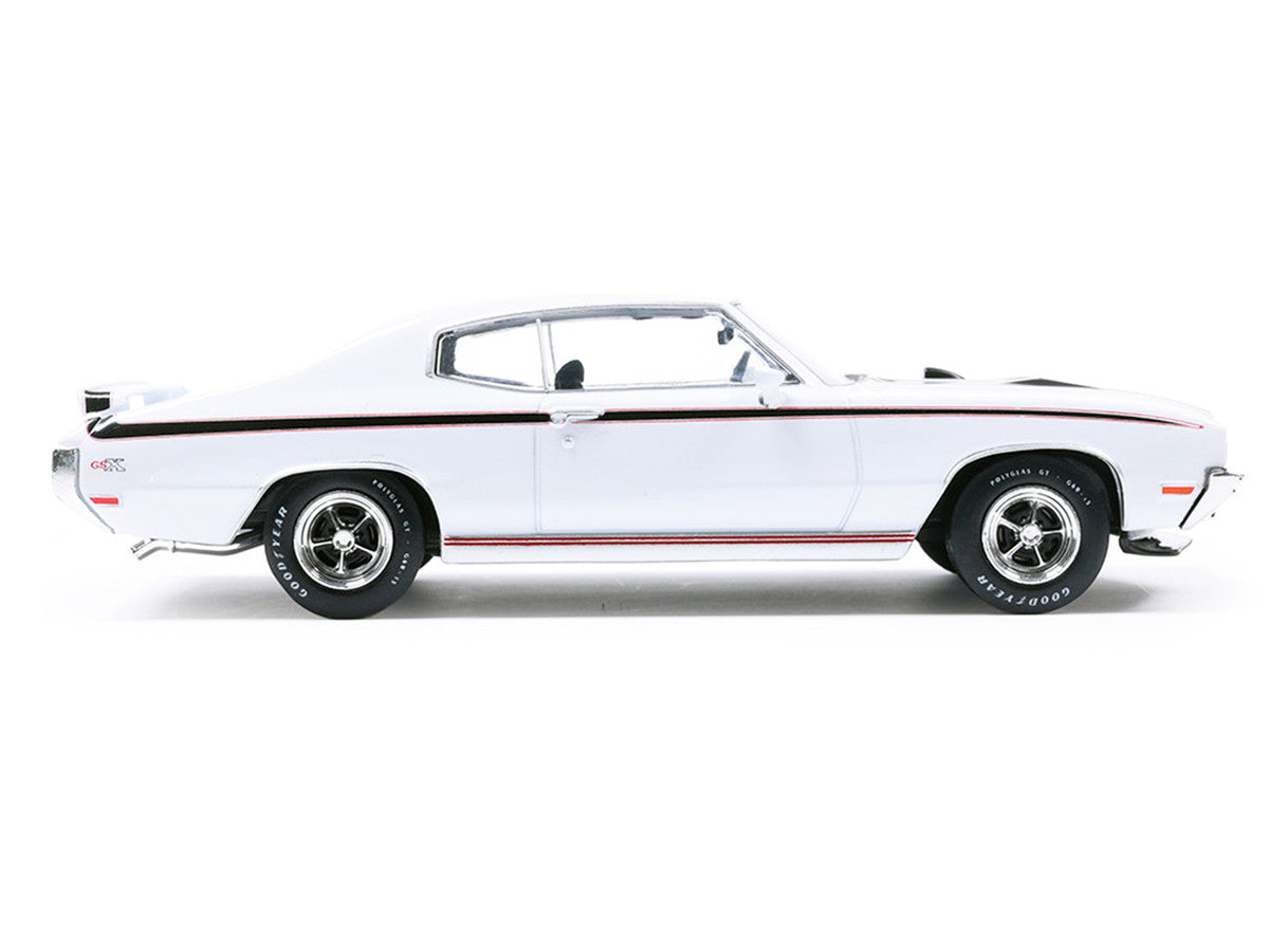 1970 Buick GSX Apollo White with Black and Red Stripes 1/43 Diecast Model by IXO Models by IXO