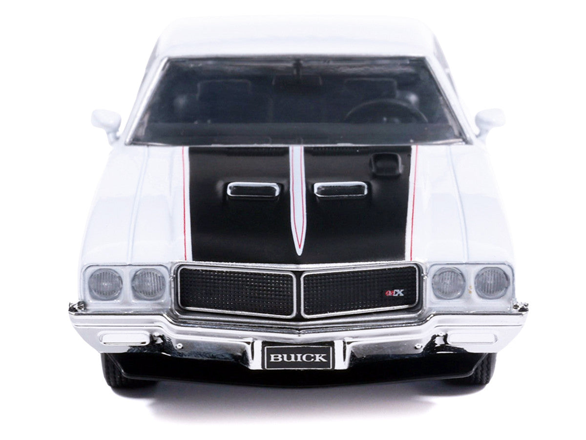 1970 Buick GSX Apollo White with Black and Red Stripes 1/43 Diecast Model by IXO Models by IXO