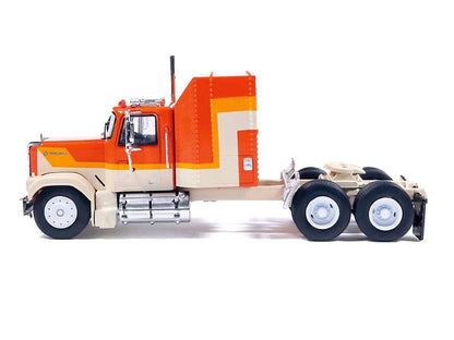1980 GMC General Truck Tractor Orange with Stripes 1/64 Diecast Model Car by IXO Models-1