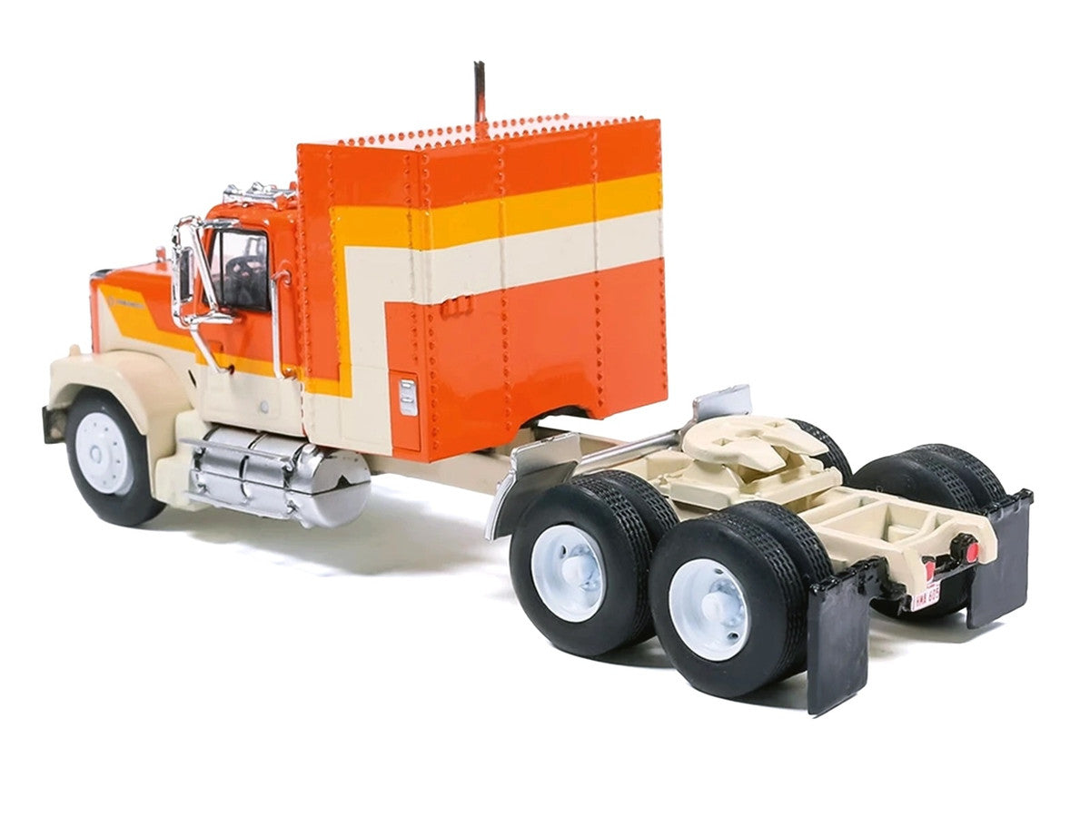 1980 GMC General Truck Tractor Orange with Stripes 1/64 Diecast Model Car by IXO Models-2