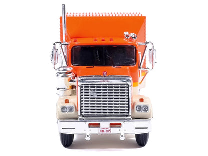1980 GMC General Truck Tractor Orange with Stripes 1/64 Diecast Model Car by IXO Models-3