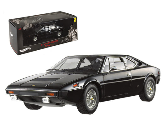 Ferrari Dino 308 GT4 Black (Elvis Presley Owned) "Elite Edition" Series 1/18 Diecast Model Car by Hot Wheels by Hotwheels