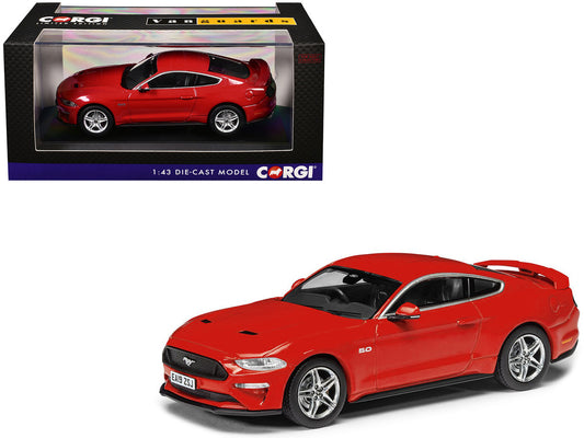 Ford Mustang Mk6 GT Fastback 5.0 RHD (Right Hand Drive) Race Red "Vanguards" Series 1/43 Diecast Model Car by Corgi by Corgi