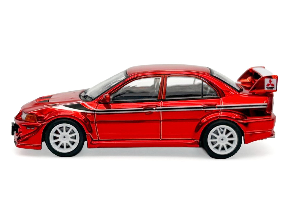 Mitsubishi Lancer Evolution VI RHD (Right Hand Drive) "Tommi Makinen Edition" Red Chrome "Hobby Expo China 2026" 1/64 Diecast Model Car by Works Model by Works