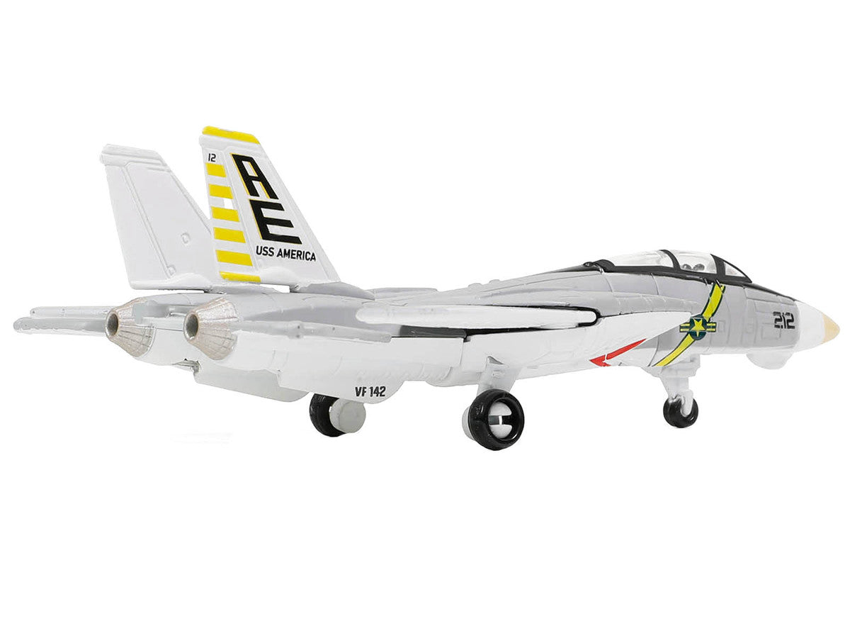 Grumman F-14B Tomcat Fighter Aircraft "VF-142 Ghostriders" and Section K of USS Enterprise (CVN-65) Aircraft Carrier Display Deck "Legendary F-14 Tomcat" Series 1/200 Diecast Model by Forces of Valor by Forces Of Valor